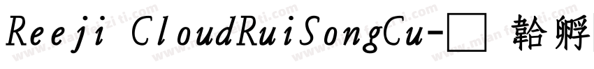 Reeji CloudRuiSongCu字体转换